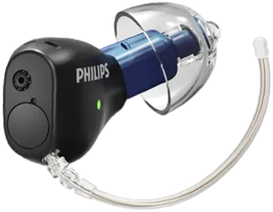 Audífono Philips HearLink NXT con su domo y su tubo