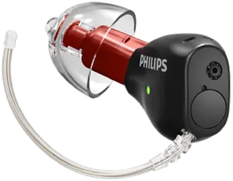 Audífono Philips HearLink NXT en color rojo